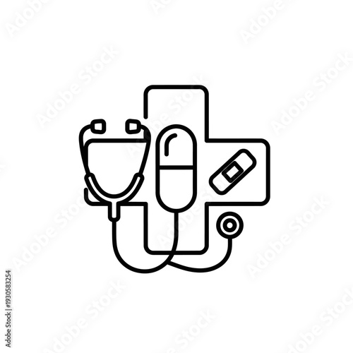 Modern Medical Equipment Illustration for Healthcare and Diagnostic Use