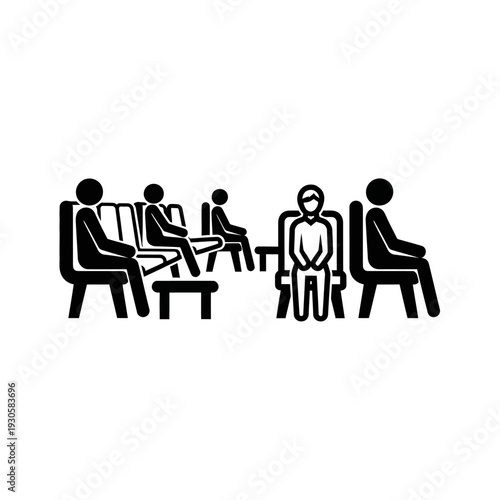 People Waiting in Line at a Public Event or Reception Area