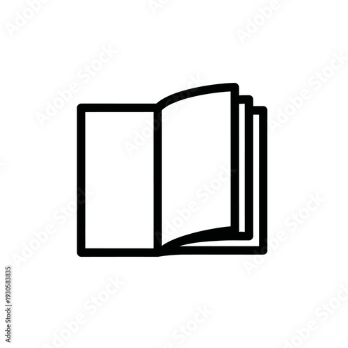 Open Book Symbol Representing Reading and Knowledge Acquisition