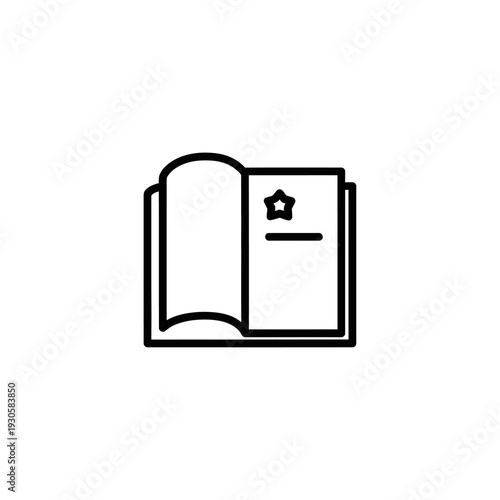 Open Book with a Bookmark Icon Representing Reading and Learning Concepts