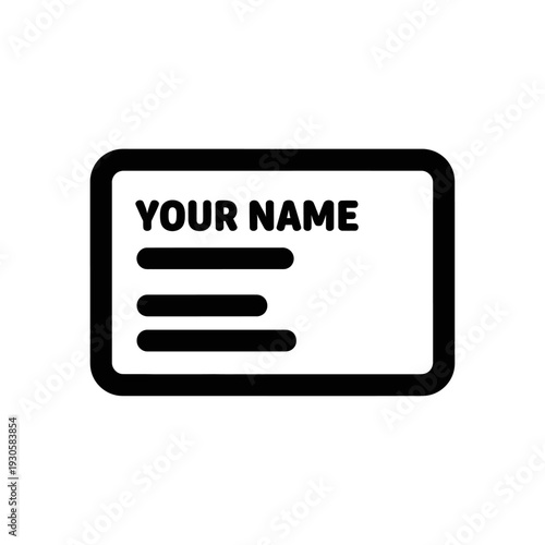 Professional Business Name Badge with Contact Information for Networking Events