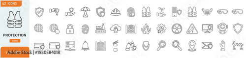 Security & Safety Icons Set – Cyber Security, Protection, Shield & Surveillance Vector Icons Pack