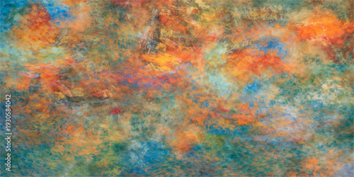 Aged vintage wallpaper design featuring a grungy brown rust texture on an old dirty metal surface with an antique yellow paint pattern and a weathered colorful art backdrop