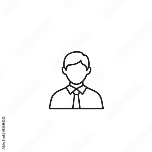 Professional Businessman Icon - Minimalist Male Profile Illustration for Corporate and Corporate Use