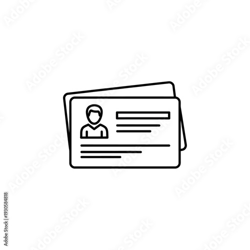 Professional Identification Card with Profile and Personal Data for Security and Verification Purposes