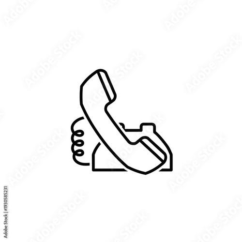 Professional Vintage Landline Telephone with Classic Design and Corded Handset