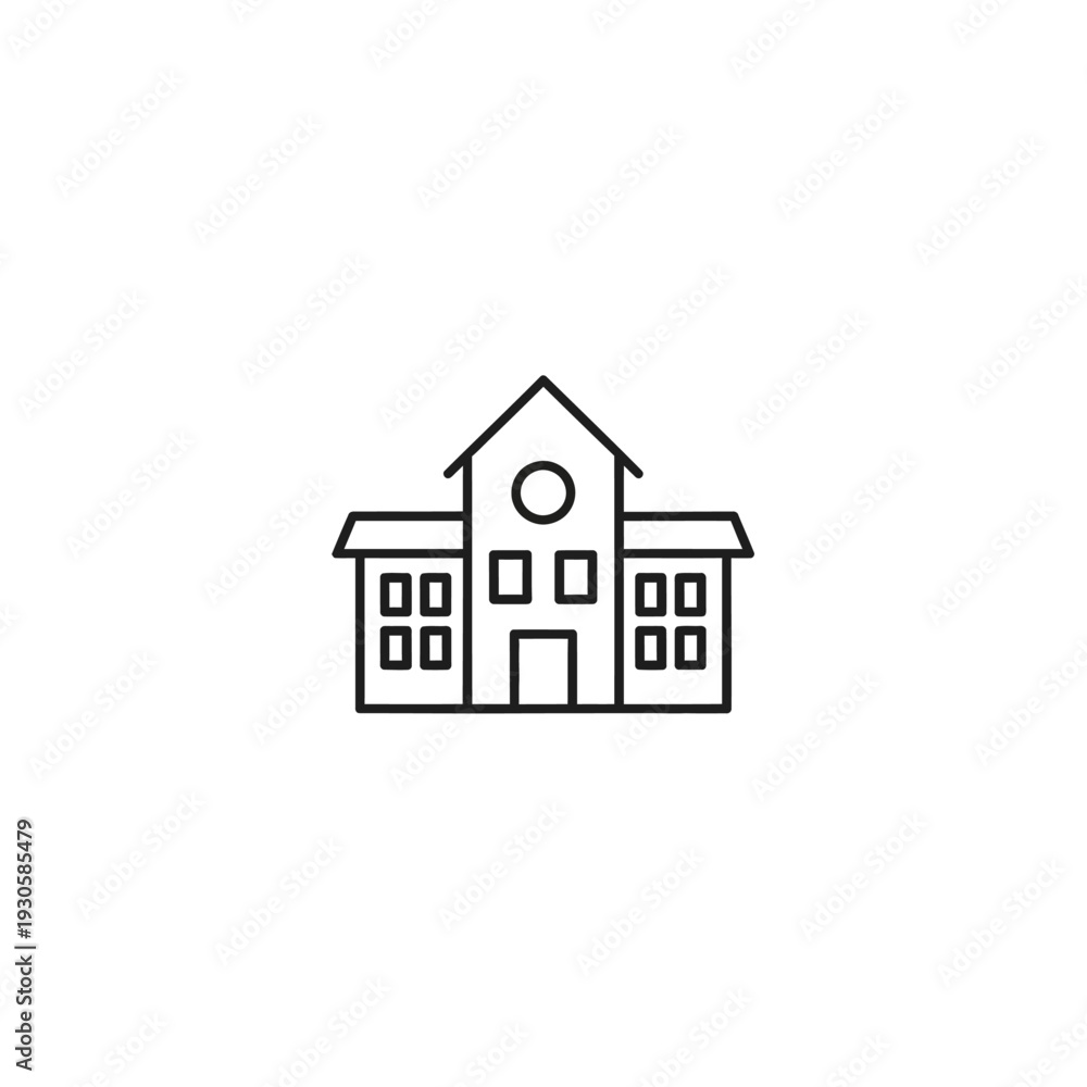Fototapeta premium Simple House Outline Illustration for Architecture and Real Estate Projects