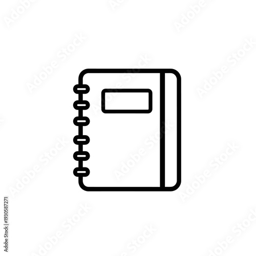 Simple Notebook Icon for Office or Educational Use