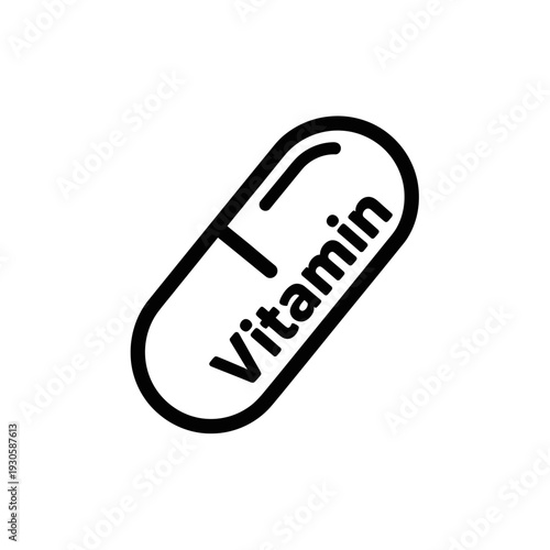 Vitamin Supplement Capsule Illustration Highlighting Health and Wellness