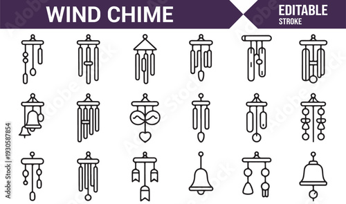 Craft and Handmade Wind Chime Vector Collection
