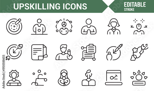 Minimal Education and Achievement Vector Icons
