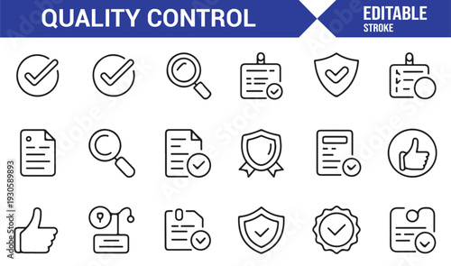 Editable Stroke Quality Management Symbol Pack