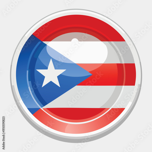 Circular graphic of a flag with stripes and a star Free Download Circular graphic of a flag with stripes and a star - GFXLoad