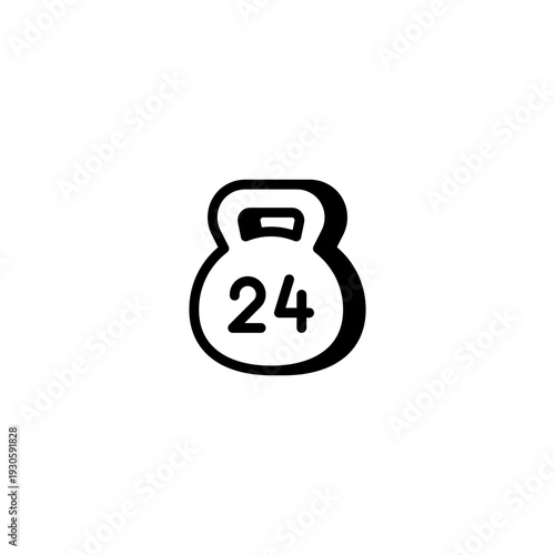 Kettlebell weight training icon