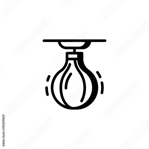 Boxing speed bag line icon