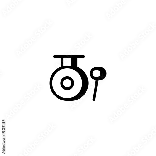 Boxing ring bell line icon