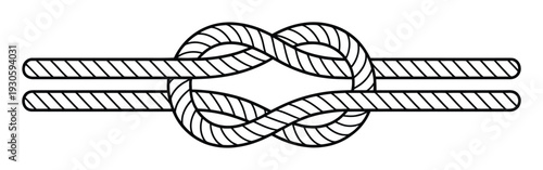 Knot Icon Black White Vector Illustration