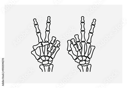 Skeleton Hands Vector Illustration for Halloween Design