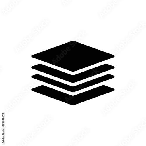 Abstract Layered Book Stack Icon for Educational and Digital Design