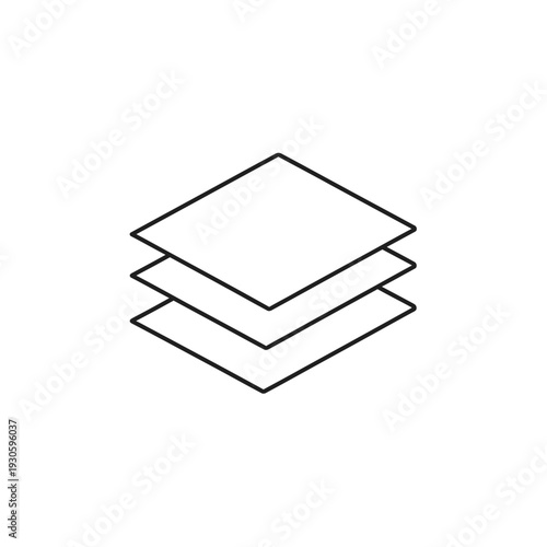 Abstract Layered Geometric Structure for Modern Design and Architecture