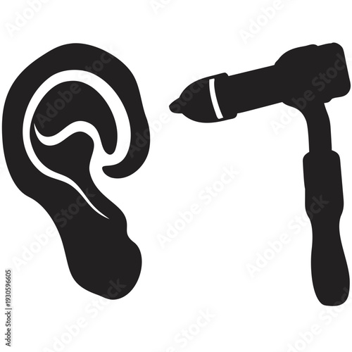 Hearing protection concept with ear and hammer