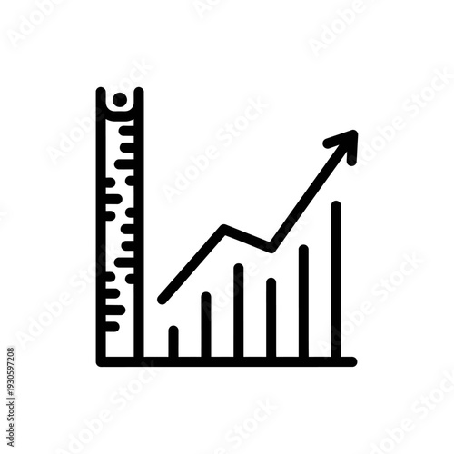 Business Growth Chart with Increasing Profit Metrics on Graph