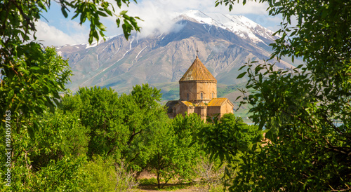 Akdamar Island in Van Lake. The Armenian Cathedral Church of the Holy Cross - Akdamar - Ahtamara - Turkey