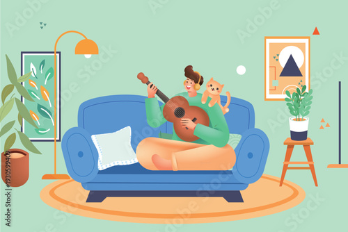 Kitten Pet Care Vector Flat Illustration for E-commerce Shopping Festival