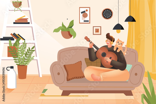 Kitten Pet Care Vector Flat Illustration for E-commerce Shopping Festival