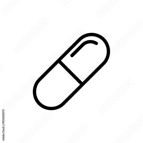 Close-Up of a Single Capsule Pill for Medical and Healthcare Use