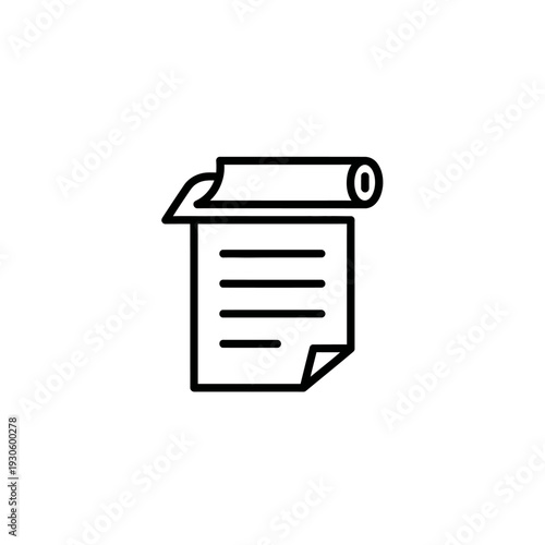 Close-up of Paper Document with Rolled Top Edge for Office and Business Use