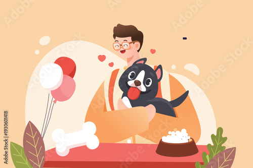 Kitten Pet Care Vector Flat Illustration for E-commerce Shopping Festival