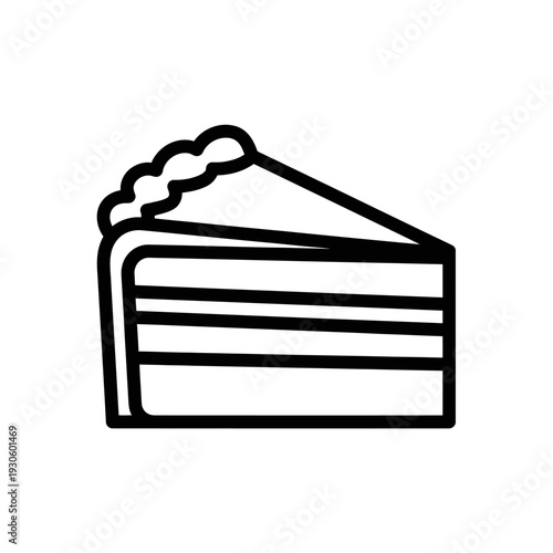 Delicious Multi-Layered Cake Slice with Cream and Chocolate Topping