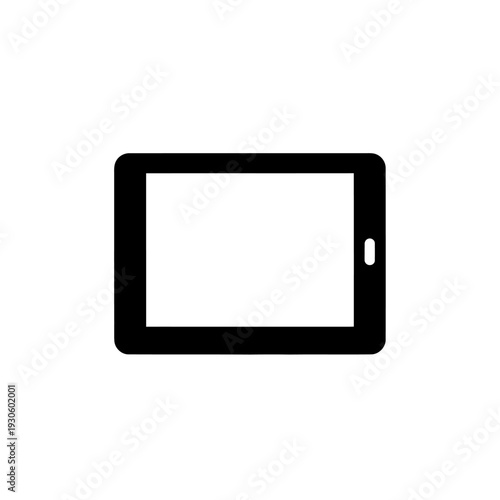 Digital Tablet Device in Use with Minimalist Black and White Screen