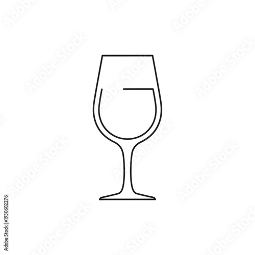 Elegant Wine Glass Illustration for Fine Dining and Beverage Presentation