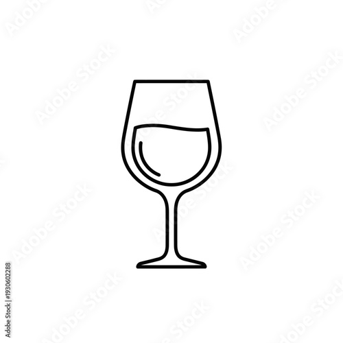 Elegant Wine Glass Illustration for Fine Dining and Beverage Presentation