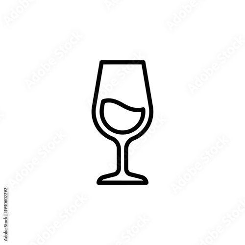 Elegant Wine Glass Illustration for Hospitality and Beverage Industry