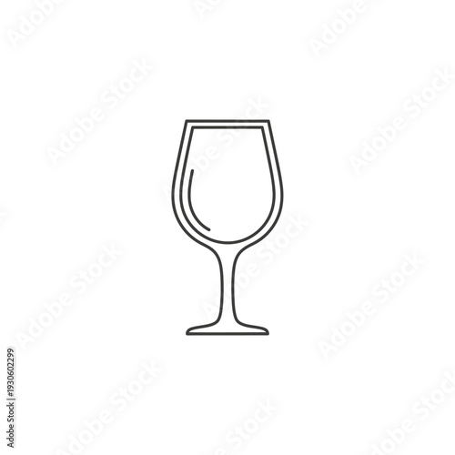 Elegant Wine Glass Illustration for Fine Dining and Beverage Presentation