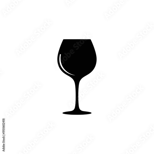 Elegant Glass Wine Bottle Icon for Branding and Beverage Marketing