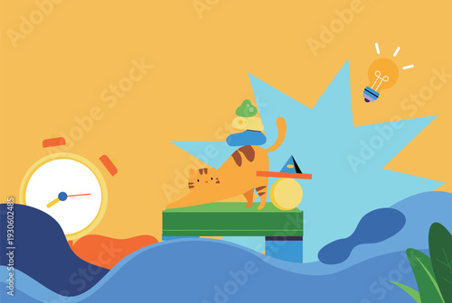 Kitten Pet Care Vector Flat Illustration for E-commerce Shopping Festival