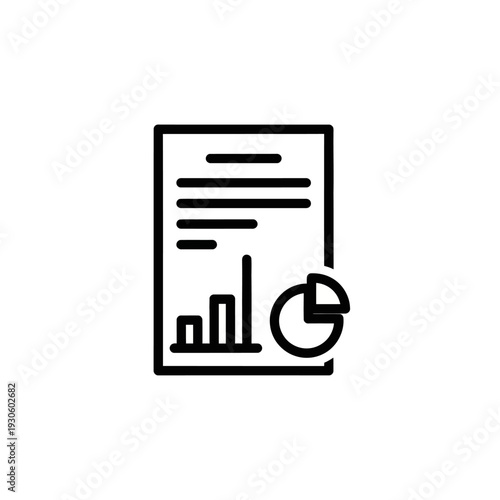 Financial Report Document with Data Analytics and Pie Chart for Business Insights