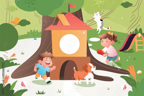 Kitten Pet Care Vector Flat Illustration for E-commerce Shopping Festival