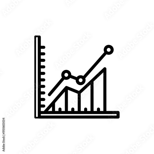 Graph Chart Showing Data Growth and Business Analytics Analysis for Corporate Success
