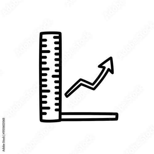 Growth Chart and Increasing Data Visualization for Business and Analytics