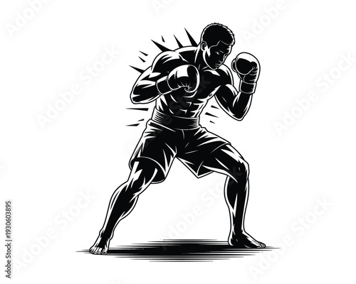 boxer silhouette vector, boxing athlete silhouette, boxer fighting pose vector, boxing stance silhouette illustration, male boxer silhouette, female boxer silhouette, professional boxing vector art