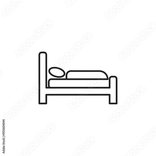 Minimalist Bed with Single Pillow in Modern Bedroom Scene