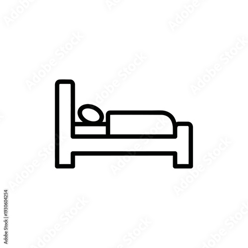 Minimalist Bedside Bed Icon for Modern Bedroom Interior Design