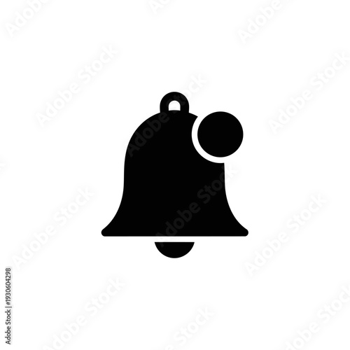 Minimalist Bell Icon for Notification and Alert Symbols in Digital Interfaces
