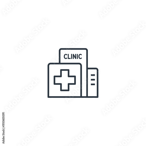 Medical Clinic Concept Illustration with Health Care Medical Supplies