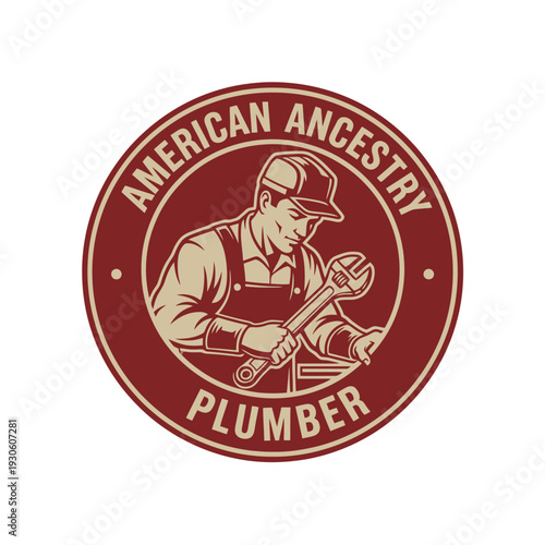 American Ancestry Plumber - A Skilled Professional with a Wrench.